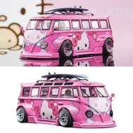 Liberty64 LMLF 1: 64 Volkswagen VW T1 Van Wide Body Pink Cartoon Alloy