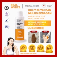 REAL WHITE Night Whitening Lotion Night Intensive Whitening Body Serum Alpha Arbutin Glutathione AHA