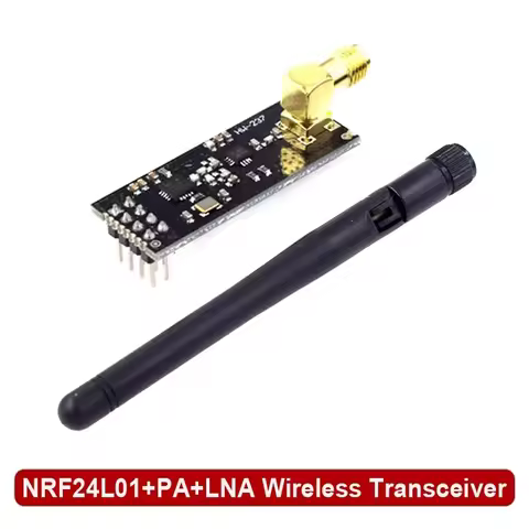 NRF24L01+PA+LNA Wireless Transceiver RF Transceiver Module 2.4G 1100m with Antenna and NRF24L01+ Bre