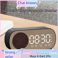 📻【Readystock】 + FREE Shipping 📻 Z7 Digital Alarm Clock Bluetooth Speaker Bluetooth 5.0 Speaker LED Display Mirror Desk Alarm Clock with FM Radio TF Card Play Dimmable Bedroom Clock