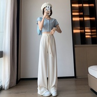 Ninabobo CW016 Celana Kulot Crinkle Bahan Lembut Adem Celana Panjang Wanita Pinggang Elastis Long Pa