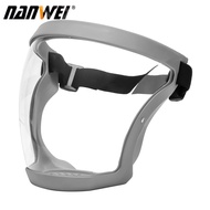 NANWEI Full Face Shield Clear ป้องกันใบหน้า Anti Fog กันน้ำ Windproof Breathable Safety Face Shield 