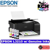 Epson EcoTank L3210 3in1 Ink Tank Printer (PRINT/SCAN/COPY) with Set of Inks