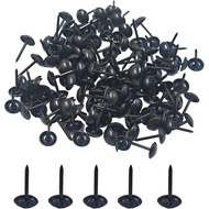 200PCS Paku Upholsteri Hitam 7x13mm, Paku Perabot Kepala Bulat, Paku Logam untuk Projek DIY, Sofa, P