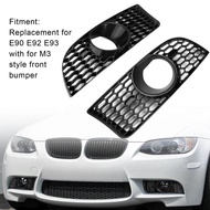 2pcs for M3  Front Bumper Fog Light Grille Cover Accessory Replacement for E90 E92 E93 Fog Lamp Gril