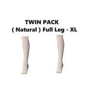 Twin Pack - MOLNLYCKE Tubigrip Shaped Support Bandage (Natural) Full leg (XL) - 2 PCS