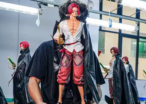 JT Studio Extra Large Red Haired Shanks Statue - 70CM Big Cloak Limited Time Discount Handmade Ornam