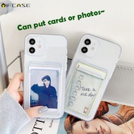 Card Holder For Vivo V23e Y75 V23 4G 5G X60 X60t iQOO U3 U3x Phone Case Transparent Clear Business S