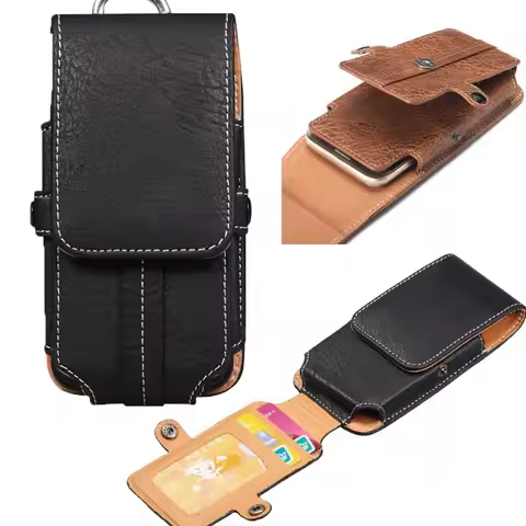 Leather Wallet Phone Case For vivo iQOO Neo11 9S 10 Pro Plus Waist Belt Card Bag Phone Pouch iQOO Ne