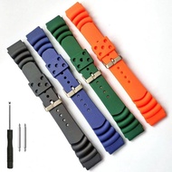 2024 High quality□✤ 蔡-电子1 Suitable for Seiko watch strap Submariner No. 5 rubber diving bracelet SKX007/21J1 can 18/20/22/24