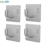Combo 4 móc treo đồ quần áo dán tường inox 304 HOBBY Home Decor V35-4