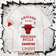 UNBR Men's Printed T-shirts of Bulls Team, Basketball Short Sleeves for Teenagers 4