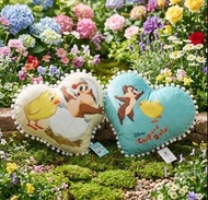 香港迪士尼樂園 Chip and Dale 大鼻與鋼牙 松鼠 奇奇 蒂蒂 復活節 Easter 復活雞 復活蛋 大型 心形 Cushion 咕𠱸 抱枕 雙面圖案 約35cm 全新正版有牌 Disney