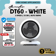 【BEST SELLER🔥】ALPHA Motto DT60 DT360 G2 Desk Fan with 3 Blades 3 Speed Setting (7")