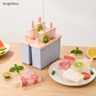 [brightbiu] DIY Reusable Popsicle Mold 1Set Silicone Ice Cream Maker Lattice Tray for Kitchen Family