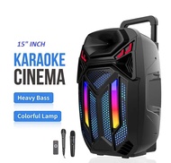 Sing-e ZQS15108 40w 15 inch Karaoke Party Speaker with Mic Luggage Speaker Sound System Trolley Speakers
