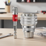 Hex 10-19mm,3/8  Spanar Soket Boleh Laras 10-19mm Hex, Alat Serbaguna untuk Gerudi Kuasa 3/8 & Spana