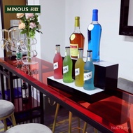 Factory Wholesale Wine Bottle Luminous Display Rack Two-Tier Wine Rack Acrylic Stepped Display Rack 