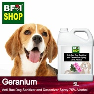 Anti Bac Dog Sanitizer and Deodorizer Spray (ABPSD-Dog) - 75% Alcohol - Geranium - 5L Dog Puppy⭐⭐⭐⭐⭐