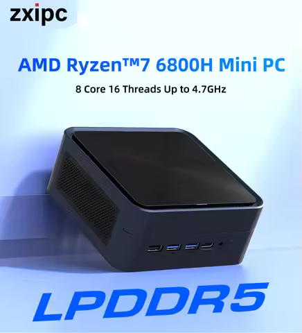ZXIPC Mini PC AMD Ryzen 7 6600U 6600H 6800H 16GB DDR5 1TB M.2 SSD Desktop Computers Support 4K HDMI 