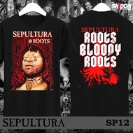 T-Shirt Rock Metal Band SEPULTURA Roots Blody Roots - 2 Sides - Premium Black NSA