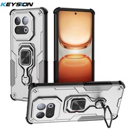 Keysion Ốp điện thoại chống sốc trường hợp đối với iqoo Z10 Turbo 5g Silicone + PC thẳng đứng kim lo