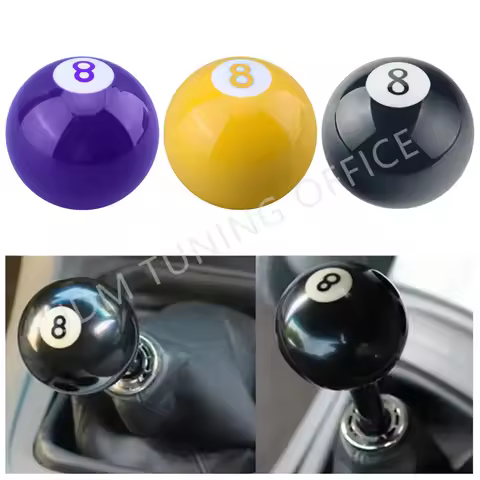 Brand New Car Gear Shift Knob Pool Billiard 8 Style Ball Round Shifter Lever Head Manual Transmissio