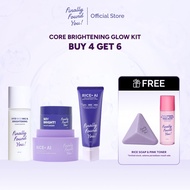 [4 + 2 PCS] CORE BRIGHTENING GLOW KIT Finally Found You! (Rice Toner + Soy Bright! Moisturizer 30g +