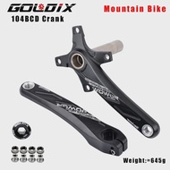 GOLDIX Bicycle crank chainring 104BCD MTB Bike Crank Aluminum Alloy With Bottom 170mm crank black 32