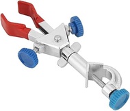 Double Regulator Chemical Flask Clamp, Stainless Steel Retort Stand Clamp with Plastic Grip, Adjusta