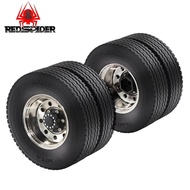 Metal Wheel Double Wheels Set Drive Bearing Hub Rim for 1/14 Tamiya RC Trailer Tractor Truck SCANIA