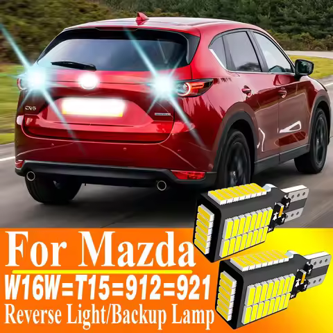 2pcs W16W T15 LED Reverse Light Auto Bulb Car Backup Lamp Canbus White 6000k 12v For Mazda CX5 2 3 5