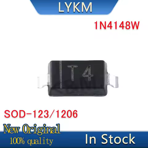100-1000/PCS New Original 1N4148W 1N4148 IN4148 Screen printing T4 1206 SOD-123 Patch switch diode I