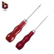 [Blesiya] Leather Sewing Awl  with Wood Handle,Scratch Awl Tool Hand Stitcher for