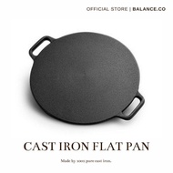 Pre-seasoned Pure Thickened Cast Iron Crepe Pan Camping Cookware Uncoated Pancake Frying Dosa Tawa