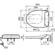 Toto Closet Cover - Toilet Cover - Ecowasher Toto Tcw07S# Original and Trusted Toilet Cover