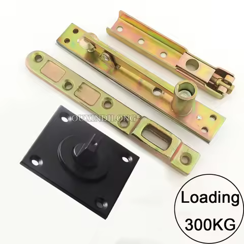 Cheap 1Set Heavy Duty Door Pivot Hinge 360° Rotary Invisible Hidden Door Hinges Install Up and Down 