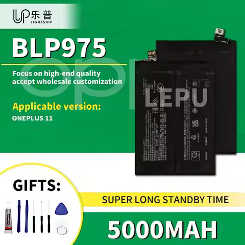 Original Battery ONEPLUS 11 Phone Replacement Battery BLP975 5000mAh with Free Tool Kits ONEPLUS 11 