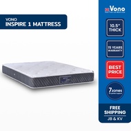 Vono INSPIRE 1 Mattress (10.5 inch), 1200 Pocketed Intalok Spring, Tilam Size (King, Queen, Super Si