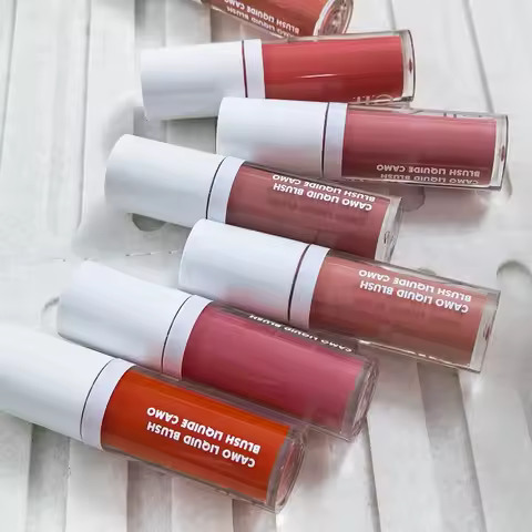 New Elf 8 Colors Liquid Blush Lasting Moisturizing Face Makeup Fruit Lip Gloss Lipstick Set Mango-Wa