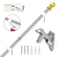 Wall Flag Pole Stainless Steel Flag Pole 1.8 Meters Indonesian Independence Flag Pole Bracket August