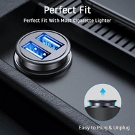 Fireproof Abs + Pc Power Adapter General Motors Charger Mini 12/24v Car Cigarette Lighter Socket Splitter Dual Usb Charger