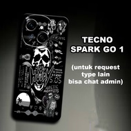 CC26 Flexible rubber softcase/ for TECNO SPARK GO 1 aesthetic Motif/case TECNO SPARK GO 1 TECNO SPAR