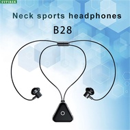 Neck-Mounted Wireless Bluetooth Earphone B28 Sport Wireless Earphones Creative Necklace Headphone Hi