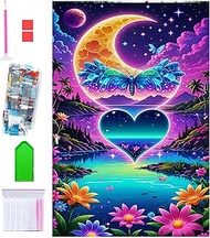 Liccyy Large 5D Diamond Art Painting Kits for Adults Teen Beginners with Tools,DIY Full Crystal Dril