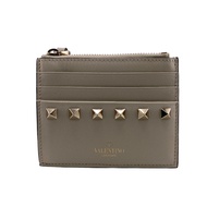 二手VALENTINO Fragment 卡包/錢包/鉚釘零錢包/錢包/品牌零錢包，米色
