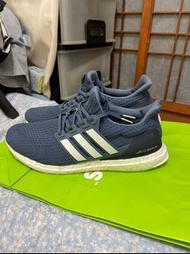 「 二手鞋 」 Adidas Ultra Boost 男版運動休閒鞋 US12（藍）鐵4-3