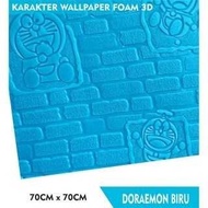 wallpaper foam kids | wallpaper foam 3d motif karakter kartun anak - biru