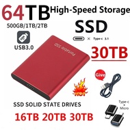 NEW Portable SSD 1TB Portable HD External USB3.1 2TB 4TB 8TB External Hard Disks Type-C 16TB Hard Drive For Laptop SSD Notebook