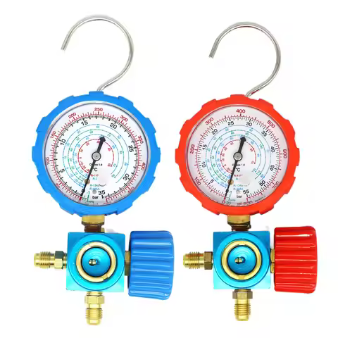 Air Condition Gauge Set For R410A R22 R134a R404A Refrigerants Manifold Gauge Manometer Valve 800psi